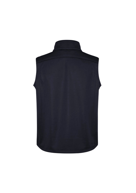Biz Collection J3881 Softshell Mens Vest in Navy - back view
