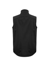 Biz Collection J404M Geneva Mens Vest in Black/Cyan - back view
