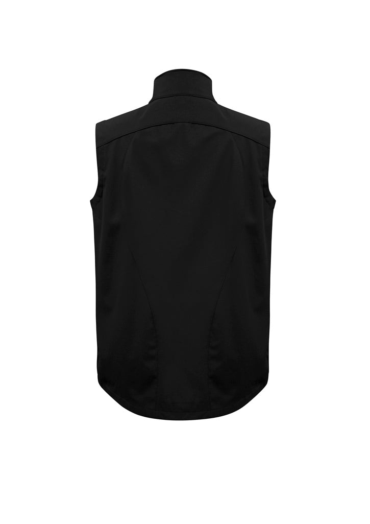 Biz Collection J404M Geneva Mens Vest in Black/Red - back view