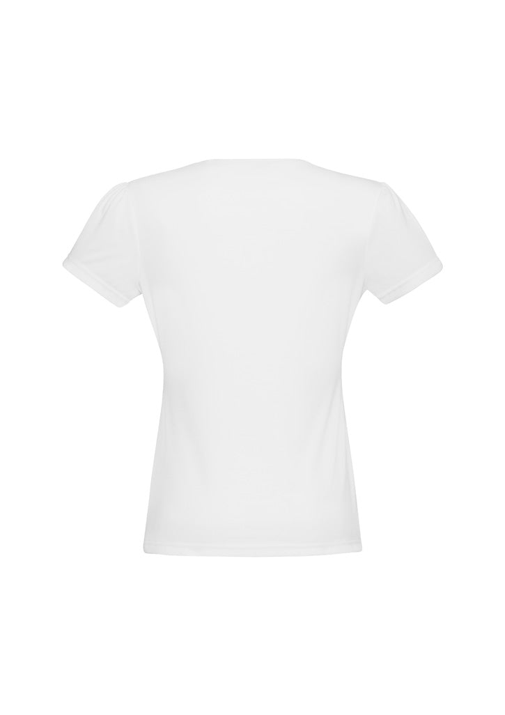 Biz Collection K315LS Chic Womens Top in White - back view