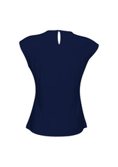 Biz Collection K624LS Mia Womens Top in Midnight Blue - back view