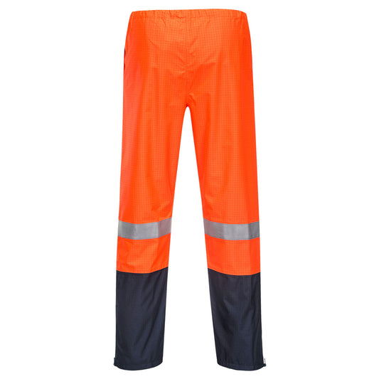 Portwest K8006 Huski FR Volt Pants in Orange/Navy - back view