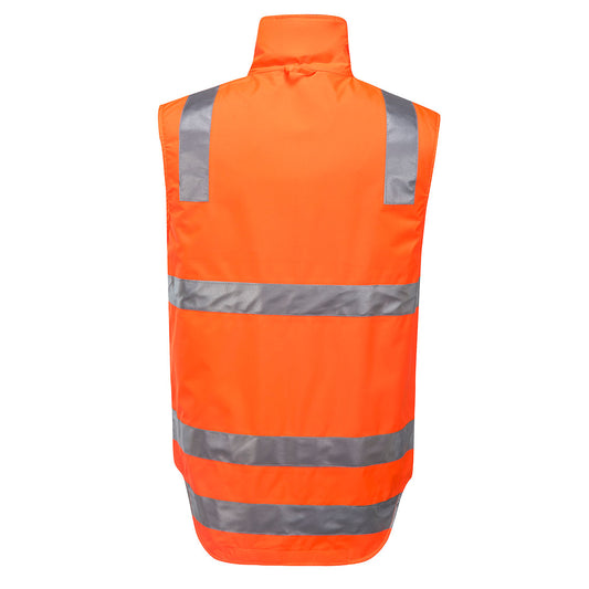 Portwest K8132 Huski Hi-Vis Reversible Vest in Orange - back view
