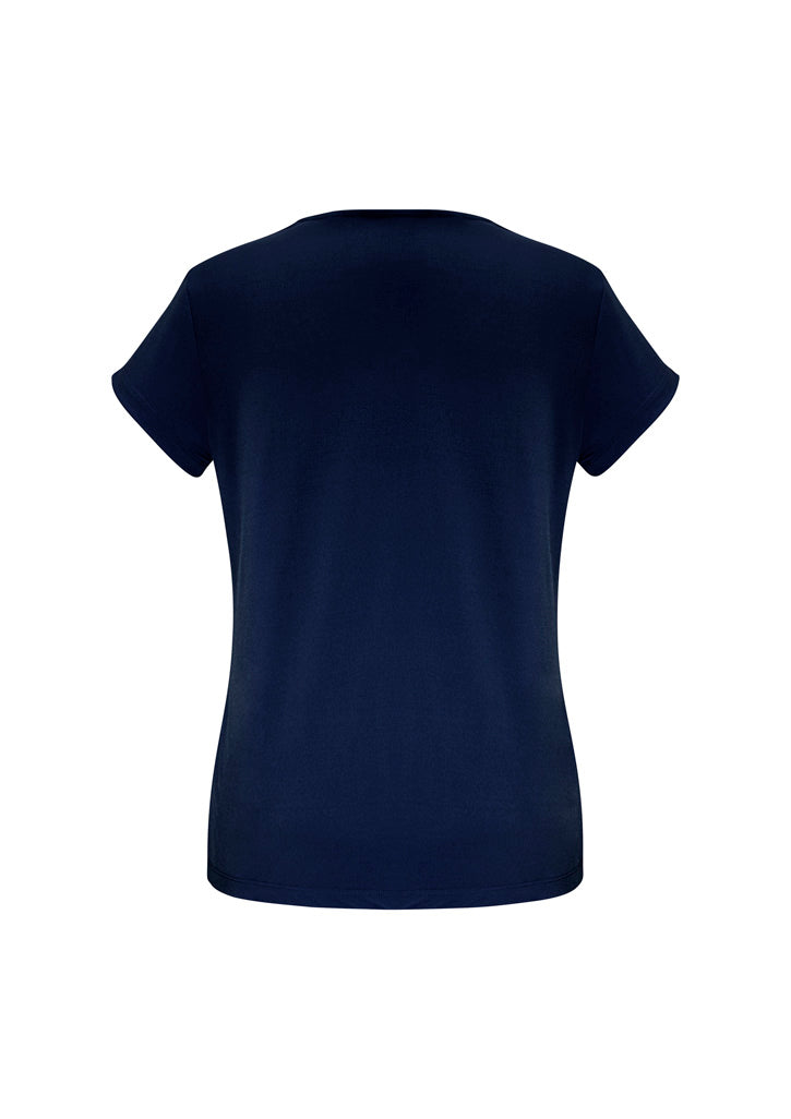 Biz Collection K819LS Lana Womens Short Sleeve Top in Ink - back view