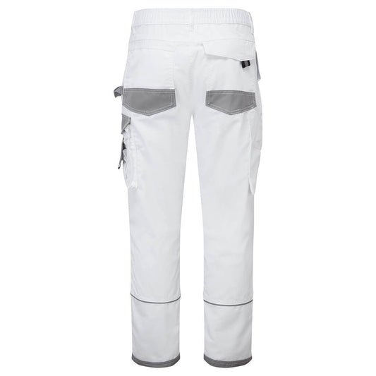 Portwest KS54 Painters Pro Pants in White - back view