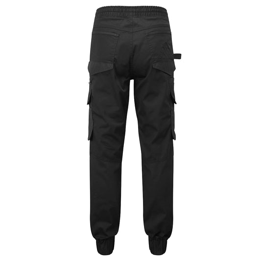 Portwest KX351 KX3 Lightweight Cool Drawstring Pants in Black - back view