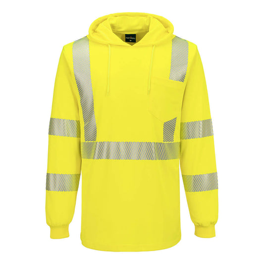 Hi-Vis Lightweight Hooded T-Shirt L/S - L042 - Portwest-1