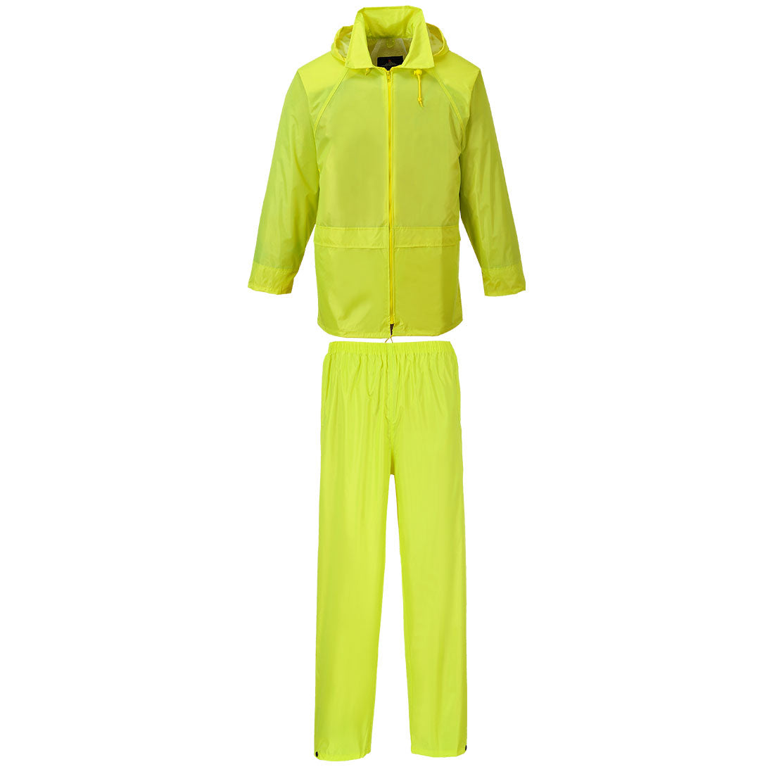 Portwest L440 Essentials Rainsuit (2 Piece Suit) in Yellow - back view