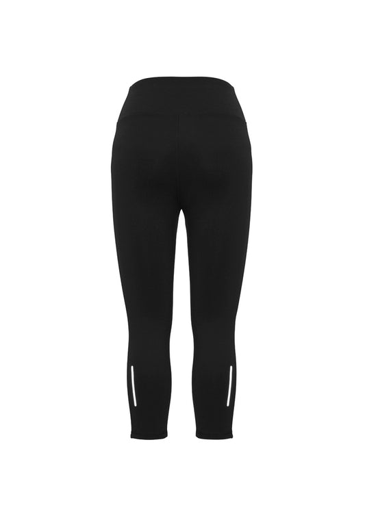 Biz Collection L513LT Flex Womens 3/4 Leggings in Black - back view