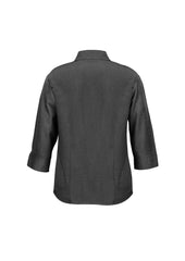 Biz Collection LB3600 Oasis Womens 3/4 Sleeve Shirt in Charcoal - back view