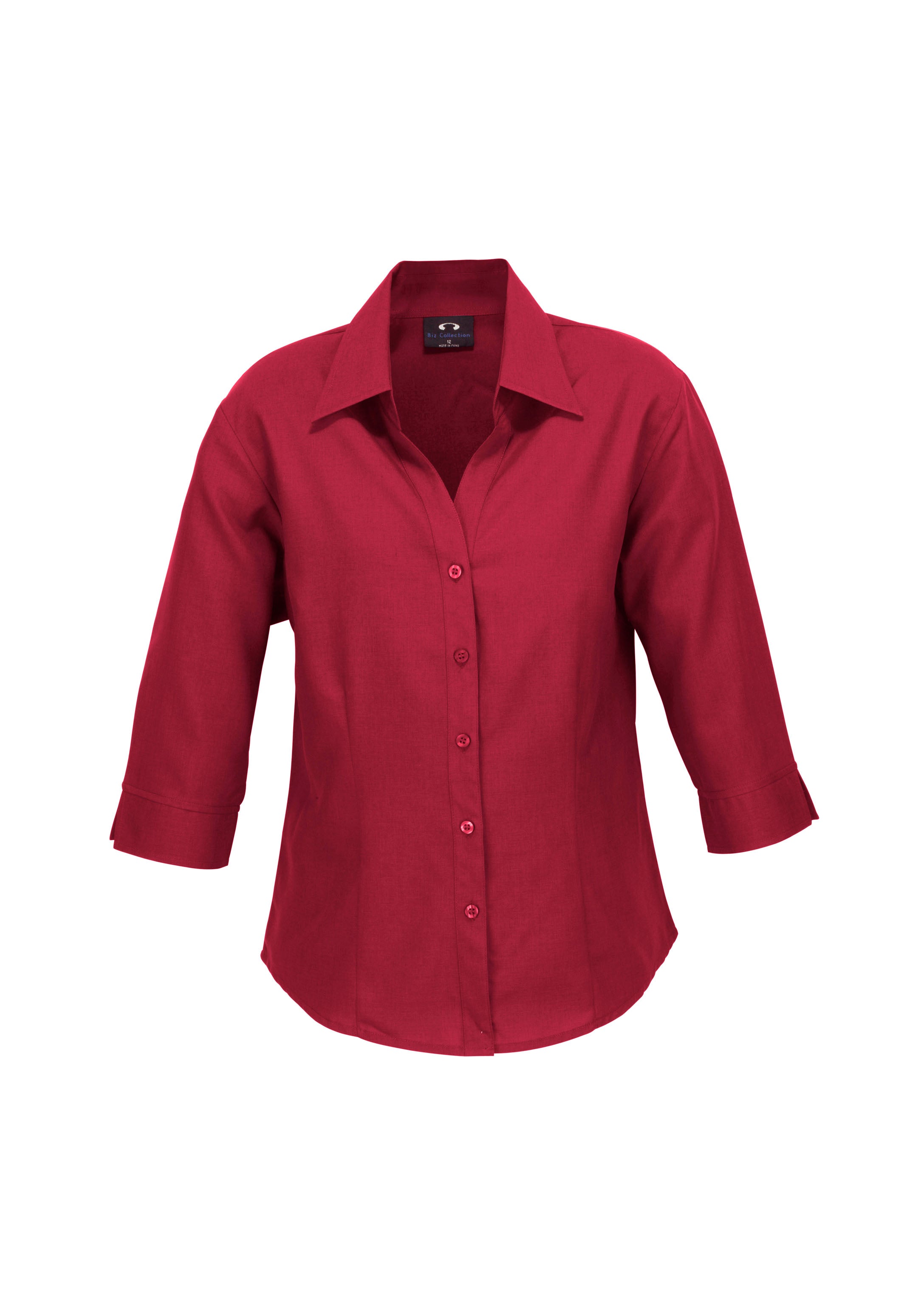 Biz Collection LB3600 Oasis Womens 3/4 Sleeve Shirt in Cherry