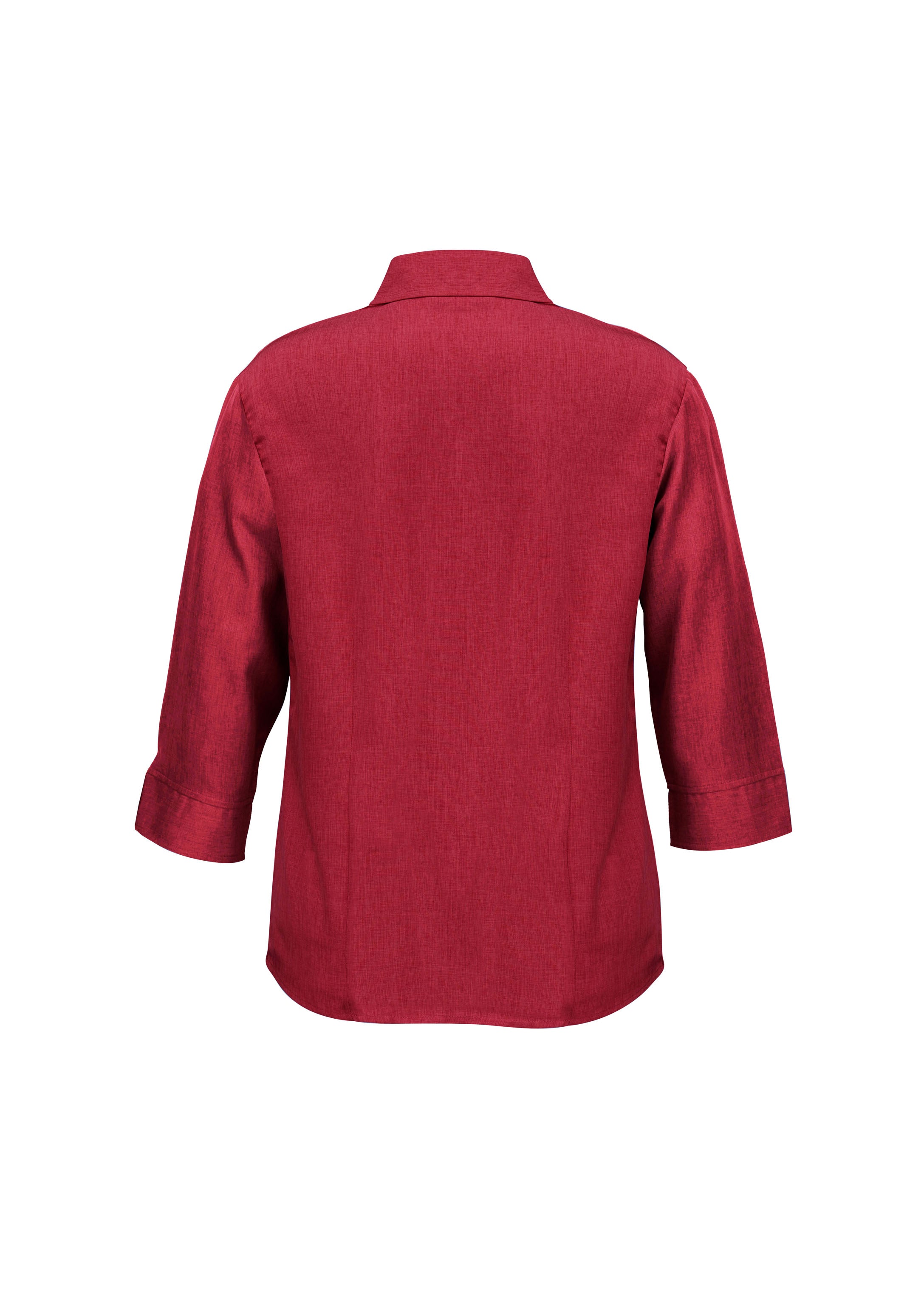 Biz Collection LB3600 Oasis Womens 3/4 Sleeve Shirt in Cherry - back view
