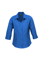 Biz Collection LB3600 Oasis Womens 3/4 Sleeve Shirt in Electric Blue