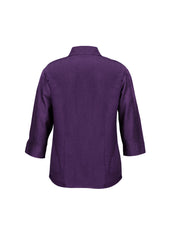 Biz Collection LB3600 Oasis Womens 3/4 Sleeve Shirt in Grape - back view