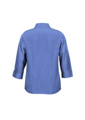 Biz Collection LB3600 Oasis Womens 3/4 Sleeve Shirt in Mid Blue - back view