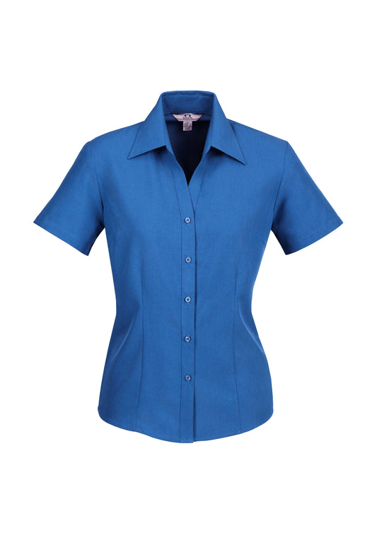 Biz Collection LB3601 Oasis Womens Short Sleeve Shirt in Electric Blue