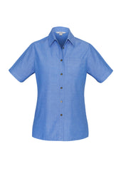 Womens Chambray Short Sleeve Shirt - LB6200 - biz-collection-0