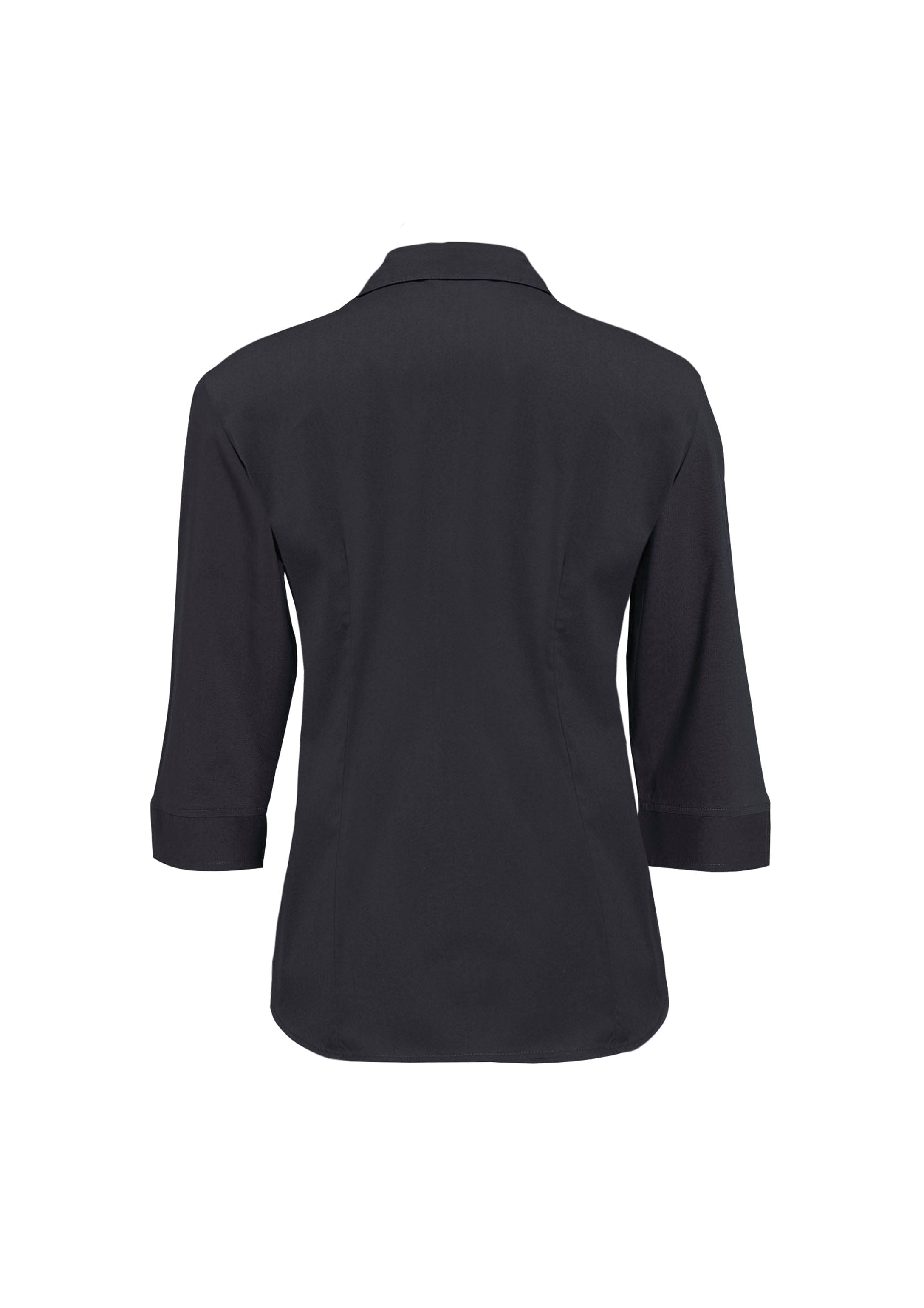 Biz Collection LB7300 Metro Womens 3/4 Sleeve Shirt in Charcoal - back view