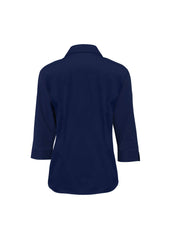 Biz Collection LB7300 Metro Womens 3/4 Sleeve Shirt in Navy - back view