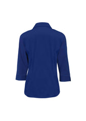 Biz Collection LB7300 Metro Womens 3/4 Sleeve Shirt in Royal - back view