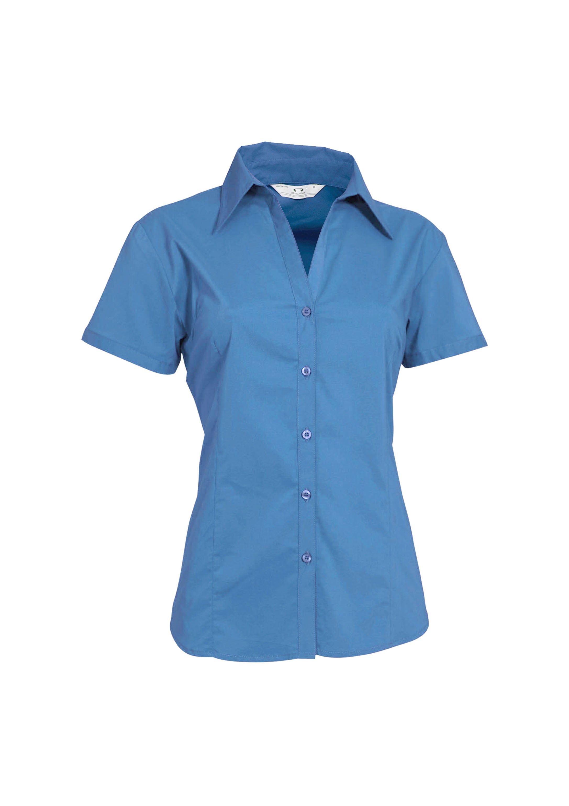 Biz Collection LB7301 Metro Womens Short Sleeve Shirt in Mid Blue
