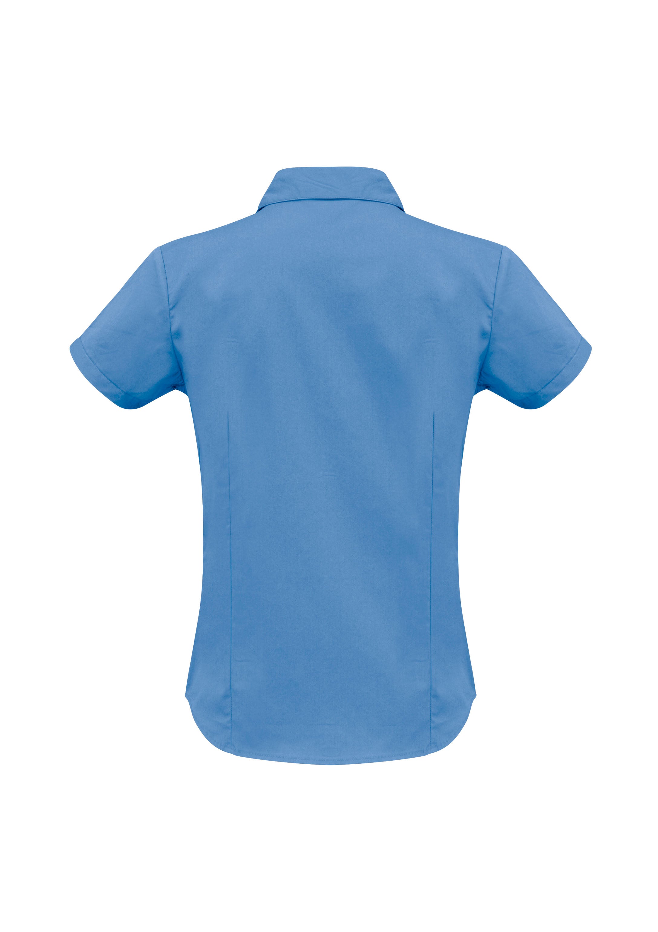 Biz Collection LB7301 Metro Womens Short Sleeve Shirt in Mid Blue - back view