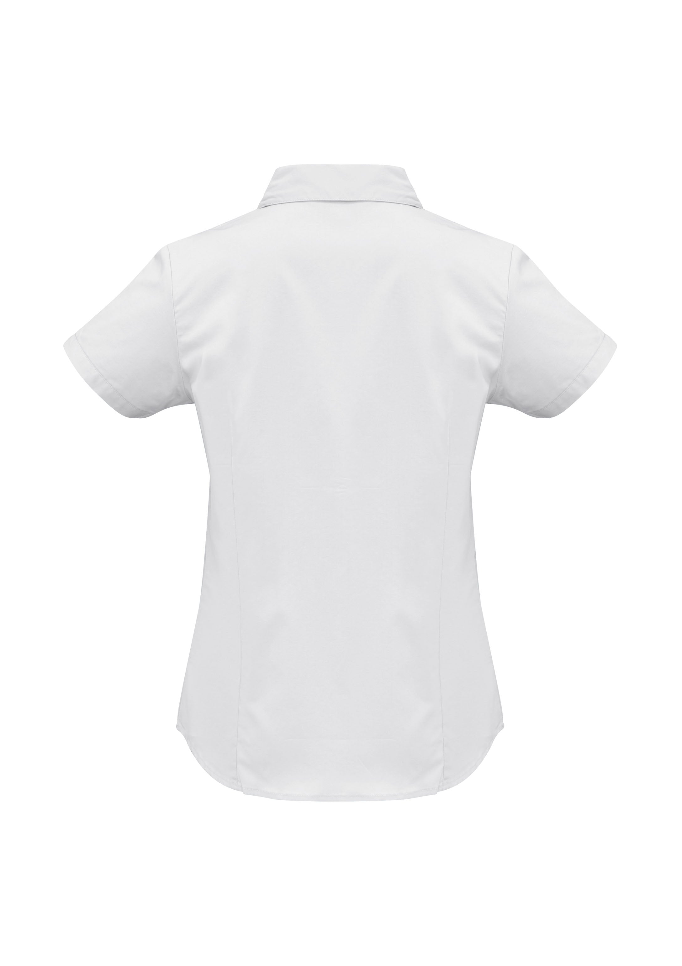Biz Collection LB7301 Metro Womens Short Sleeve Shirt in White - back view