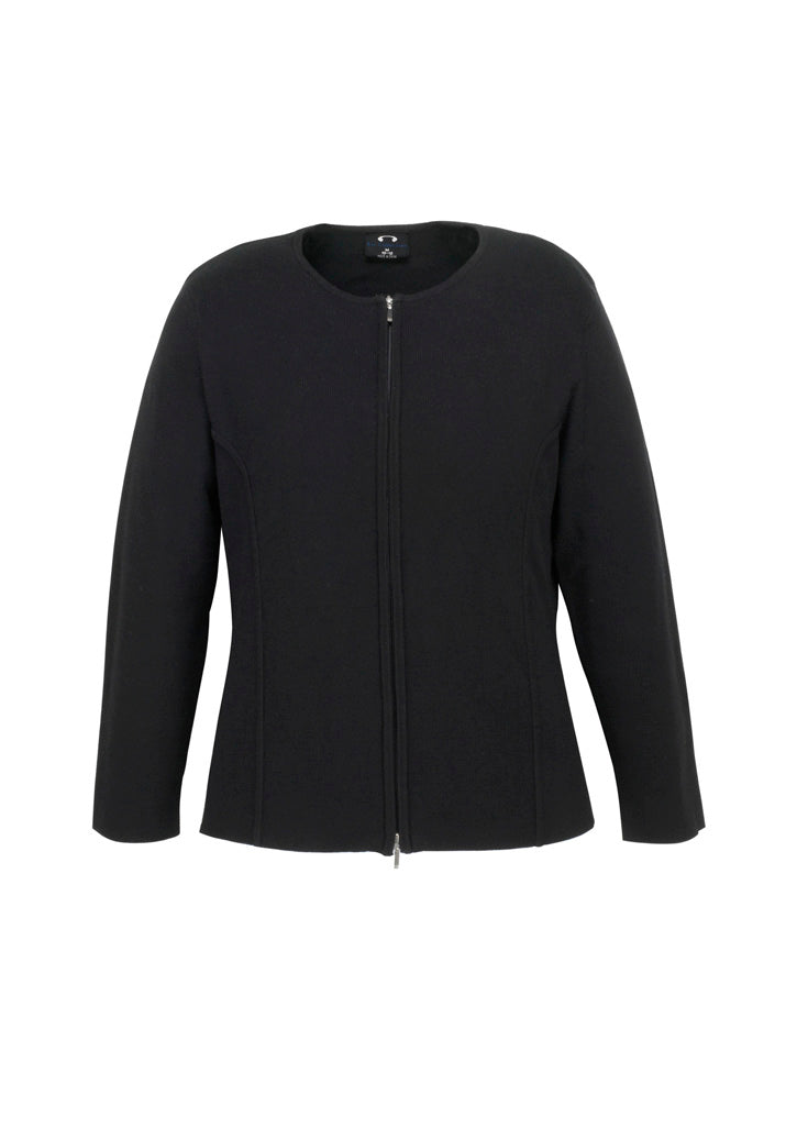 Biz Collection LC3505 2-Way Womens Zip Cardigan in Black