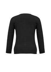 Biz Collection LC3505 2-Way Womens Zip Cardigan in Black - back view