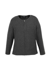 Biz Collection LC3505 2-Way Womens Zip Cardigan in Charcoal