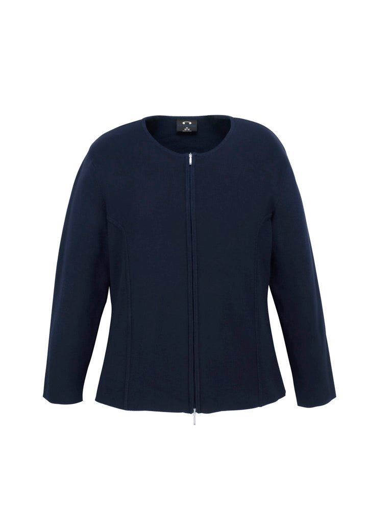 Biz Collection LC3505 2-Way Womens Zip Cardigan in Navy