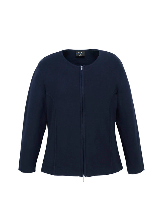 Biz Collection LC3505 2-Way Womens Zip Cardigan in Navy