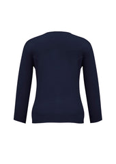 Biz Collection LC3505 2-Way Womens Zip Cardigan in Navy - back view