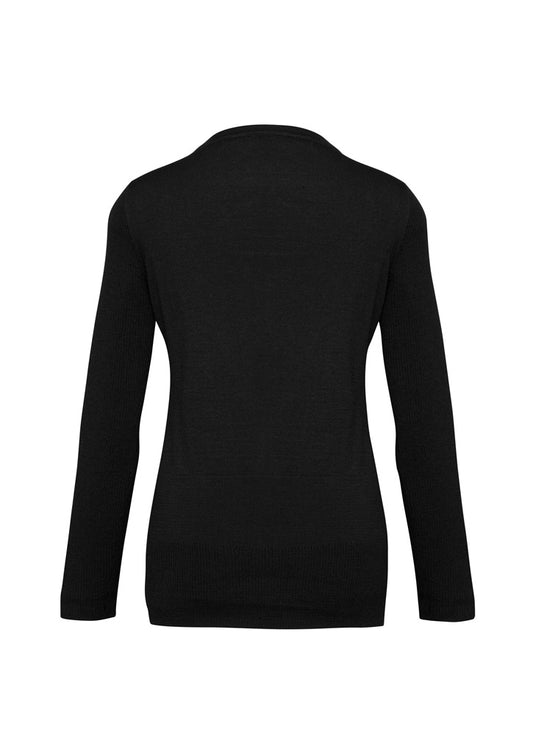 Biz Collection LC417L Milano Womens Cardigan in Black - back view