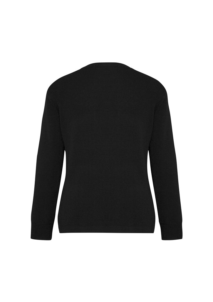 Biz Collection LC8008 Woolmix Womens Cardigan in Black - back view