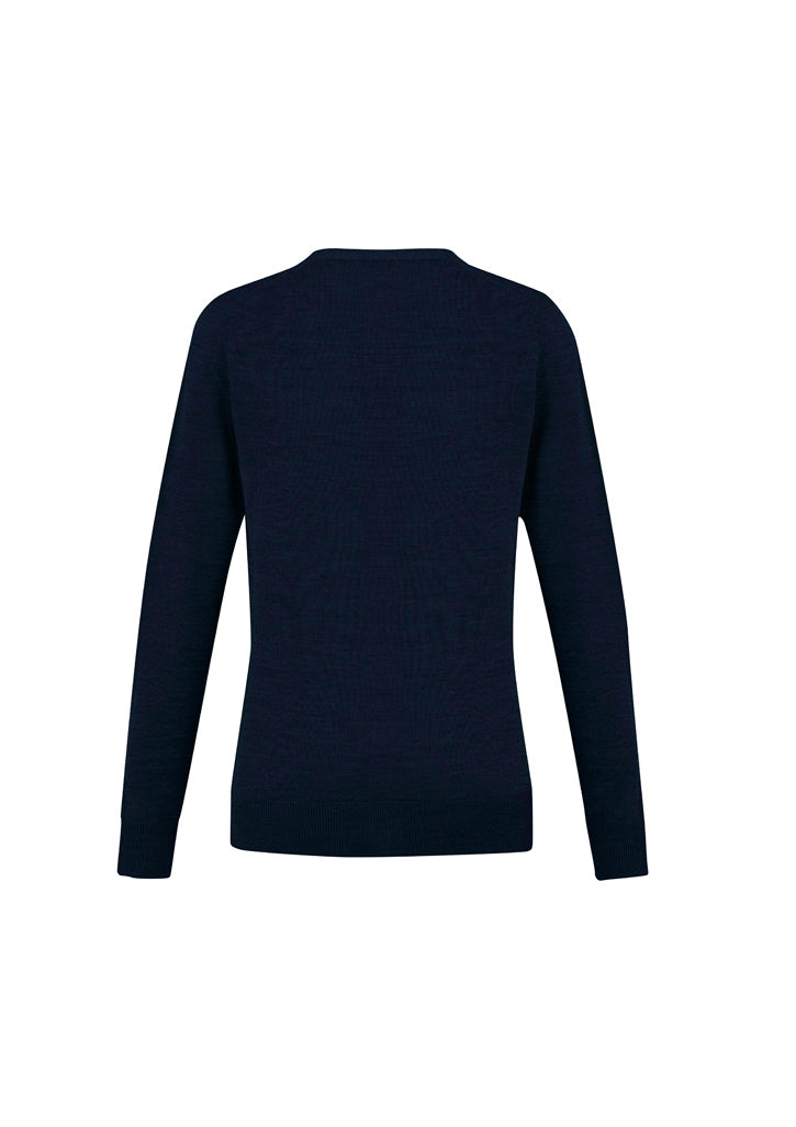 Biz Collection LC916L Roma Womens Knit Cardigan in Navy - back view