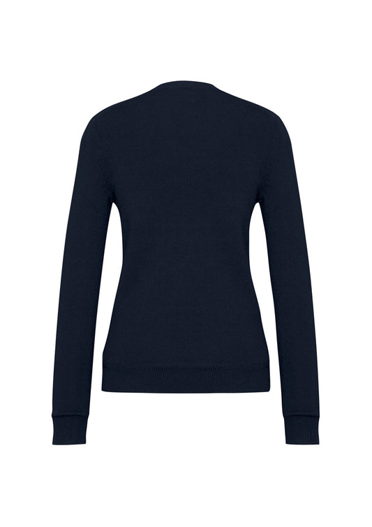 Biz Collection LP3506 V-Neck Womens Knit Pullover in Navy - back view