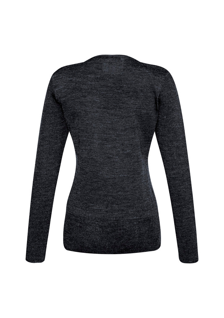 Biz Collection LP618L Milano Womens Pullover in Charcoal - back view