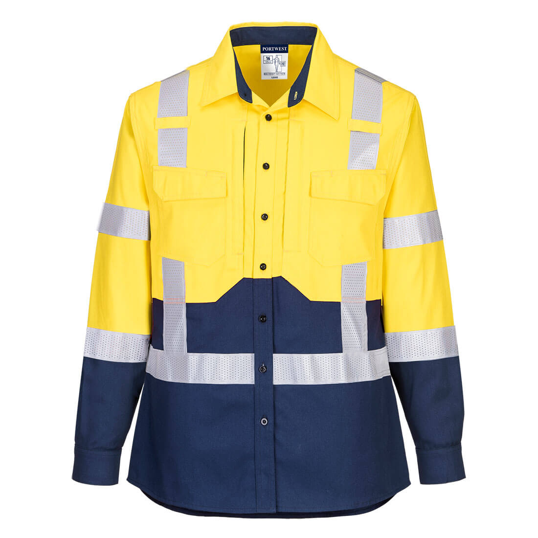 Ladies Hi-Vis Stretch Long Sleeve Shirt - LS502 - Portwest-1