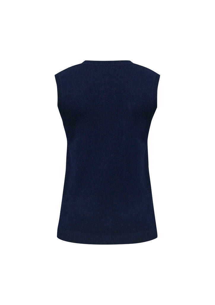 Biz Collection LV3504 V-Neck Womens Knit Vest in Navy - back view