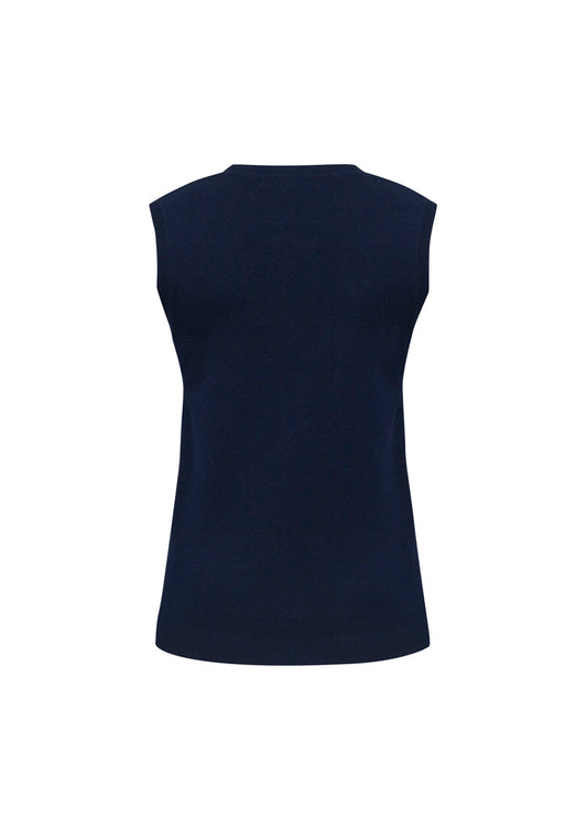 Biz Collection LV3504 V-Neck Womens Knit Vest in Navy - back view