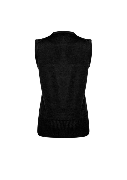 Biz Collection LV619L Milano Womens Vest in Black - back view