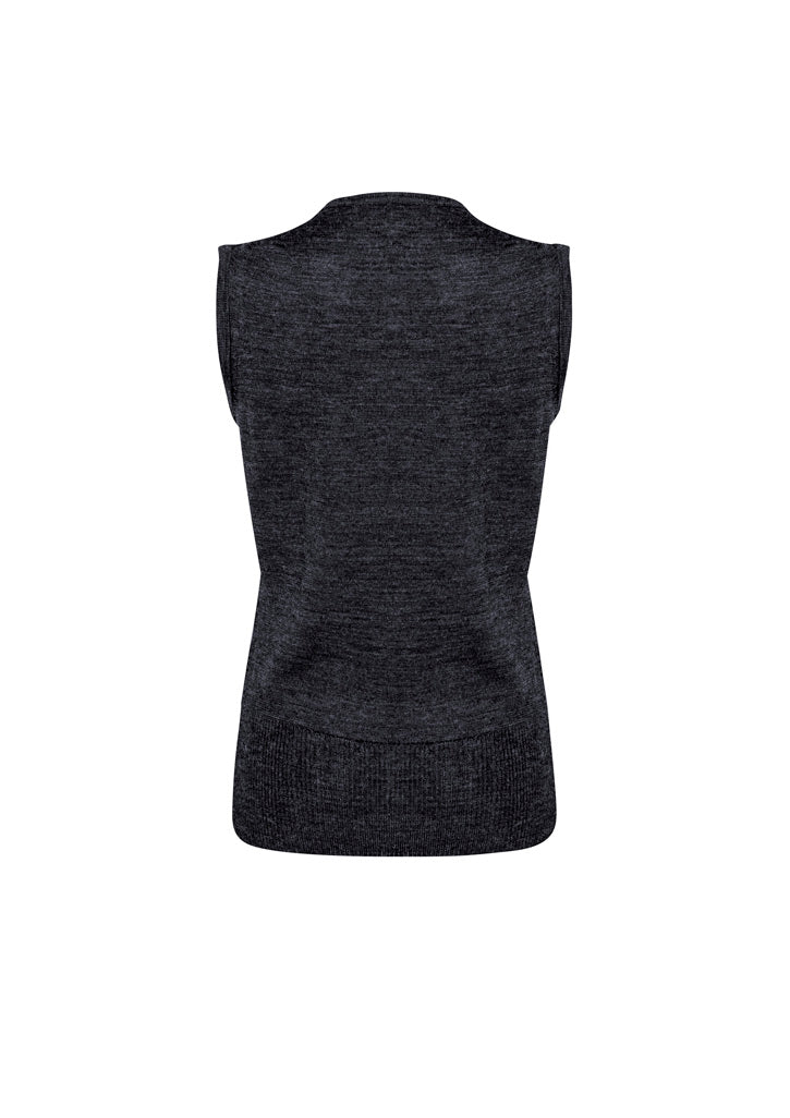 Biz Collection LV619L Milano Womens Vest in Charcoal - back view