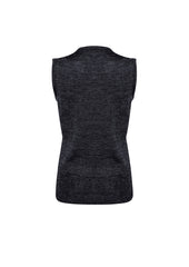 Biz Collection LV619L Milano Womens Vest in Charcoal - back view