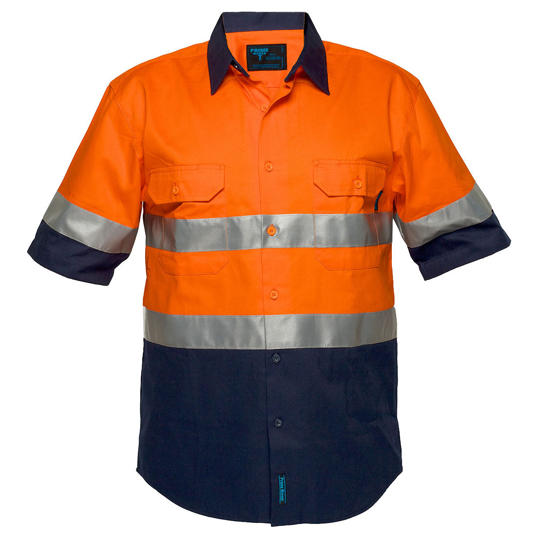 Hi-Vis Two Tone Regular Weight Short Sleeve Shirt with Tape - MA102 - Portwest-0