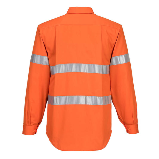 Portwest MA191 Darwin Hi-Vis Shirt L/S in Orange - back view