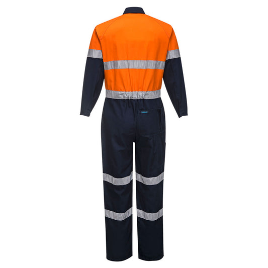 Portwest MA931 Hi-Vis Contrast Coverall in Orange/Navy - back view
