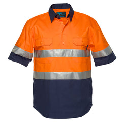 Hi-Vis Two Tone Regular Weight Short Sleeve Closed Front Shirt with Tape - MC102 - Portwest-0
