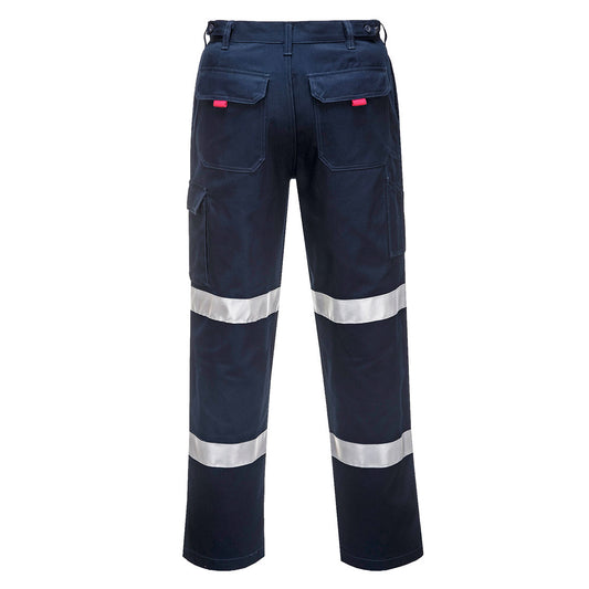 Portwest MD701 Cargo Pants with Double Tape in Navy - back view
