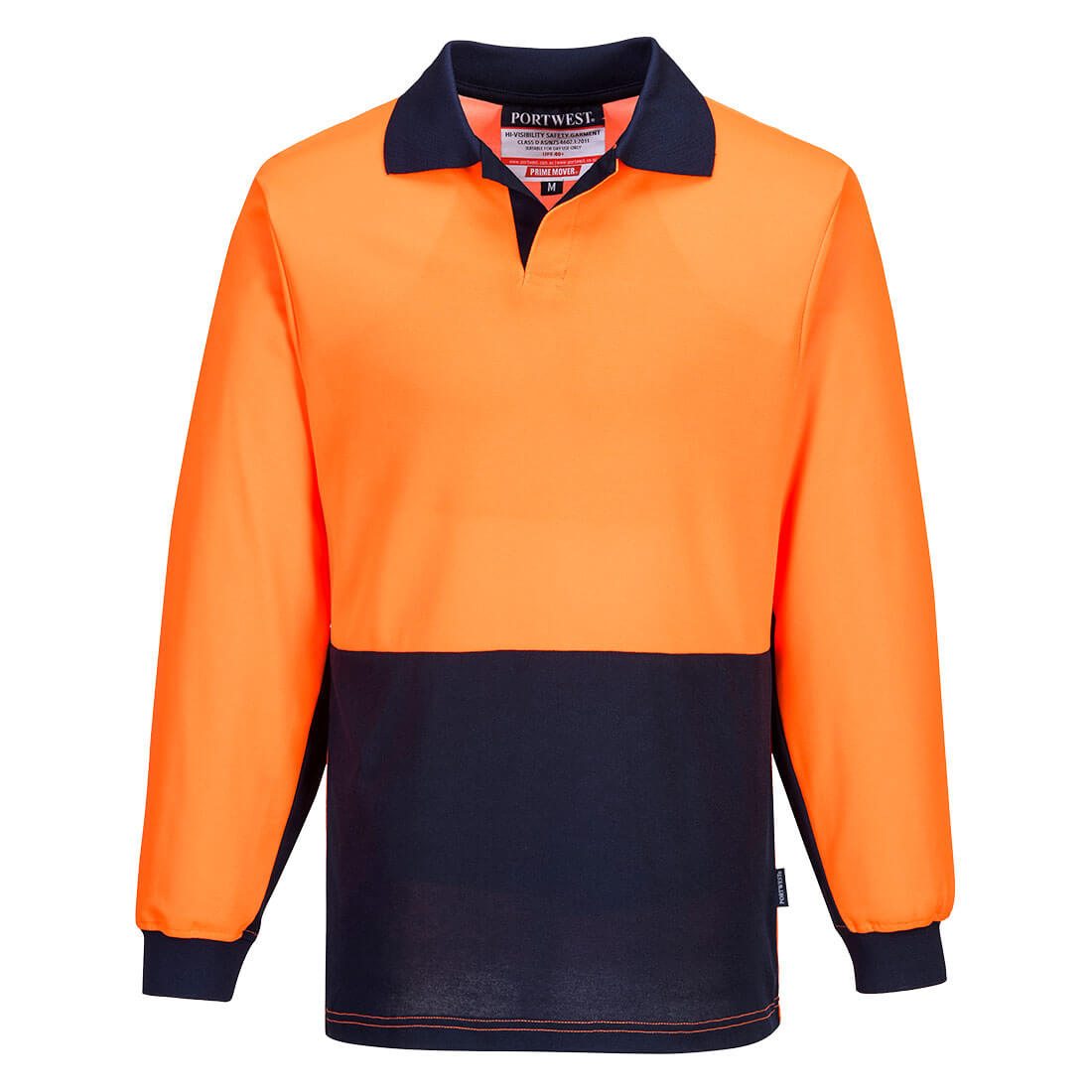 Hi-Vis Cotton Comfort Contrast Class D Polo Shirt L/S  - MF213 - Portwest-0